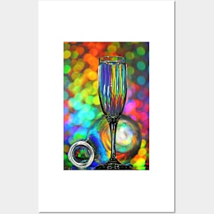 Bottle and glass Posters and Art